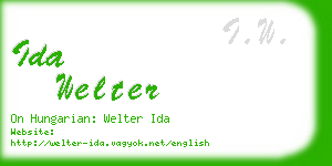 ida welter business card